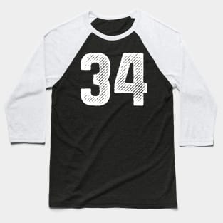 Rough Number 34 Baseball T-Shirt